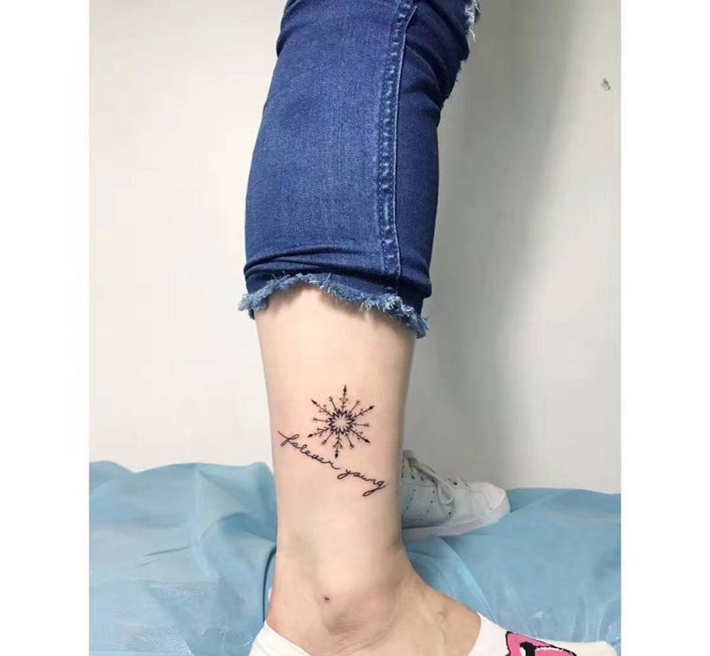 小清新字母图案纹身图片_成品腿部清新字符纹身图案