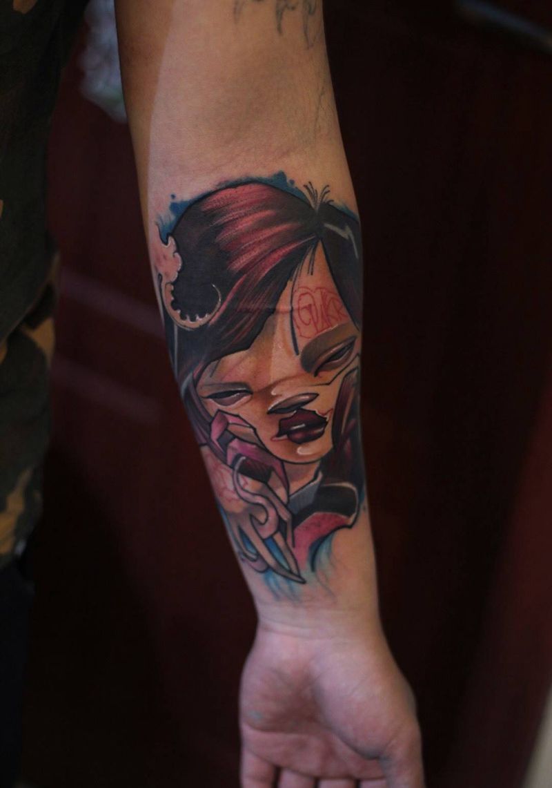 new school纹身图片