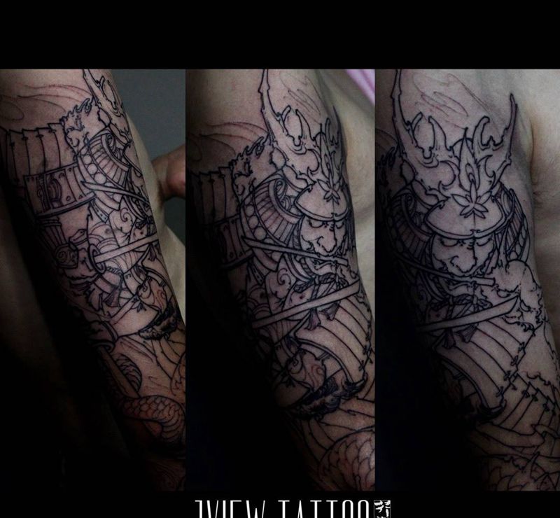 武士进度纹身图片