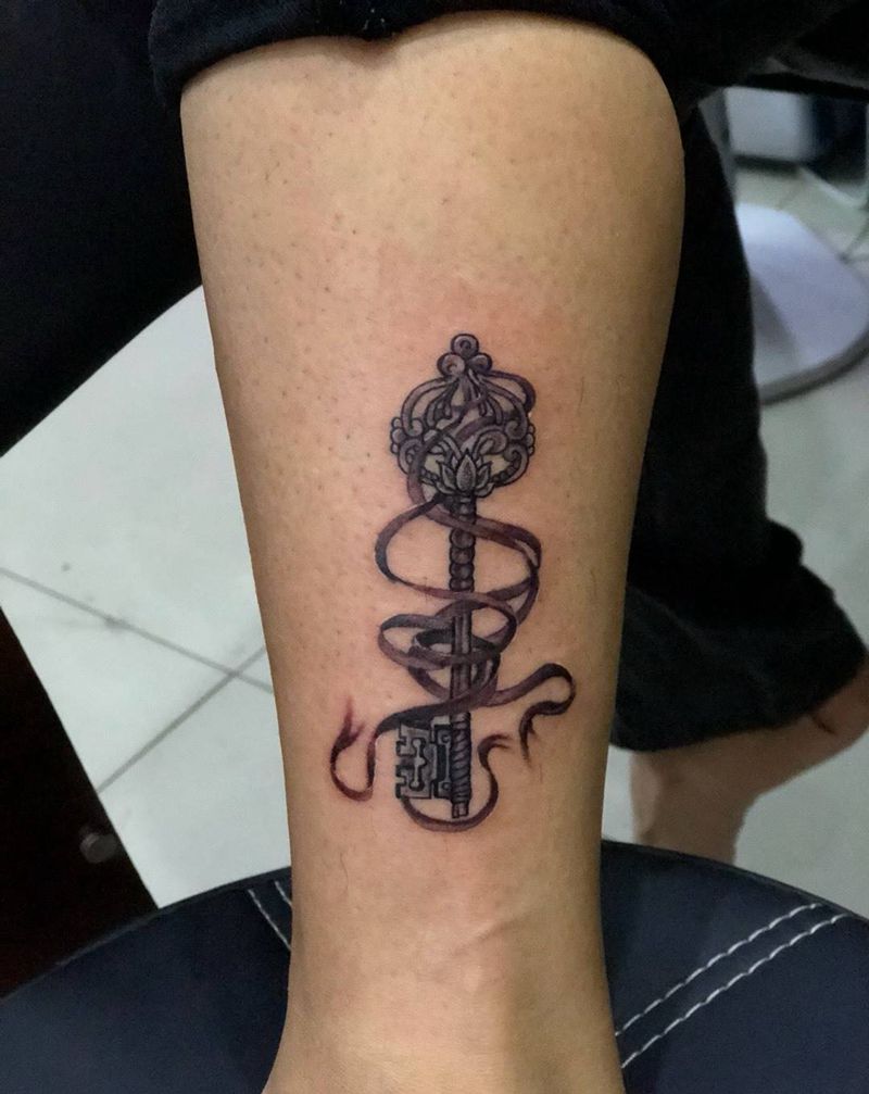 钥匙纹身图片
