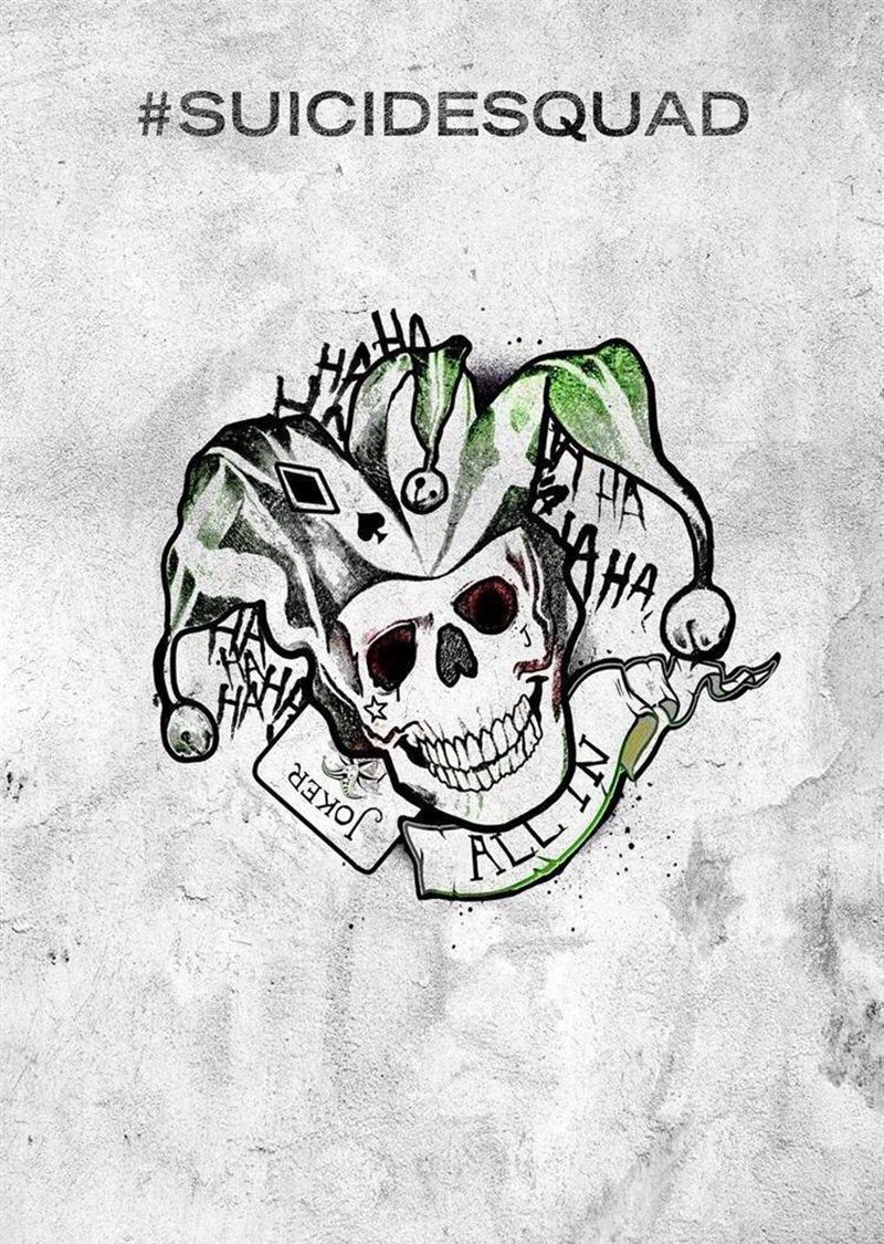 小丑纹身图片_欧美背部成品原创纹身图案