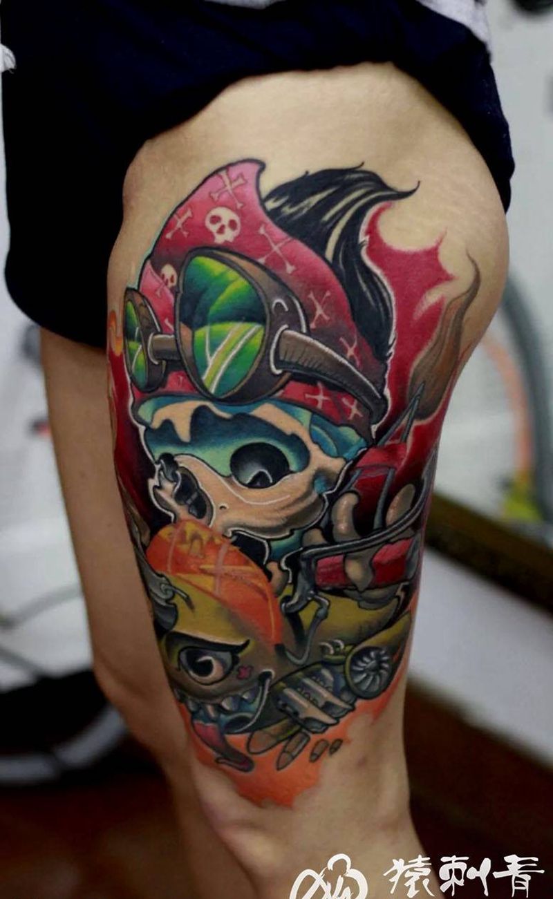 new school纹身图片