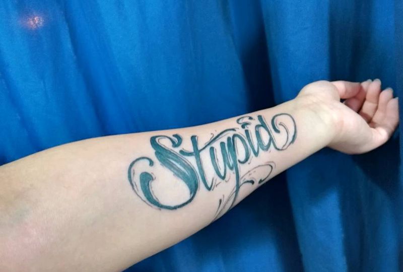 花体英文纹身图片