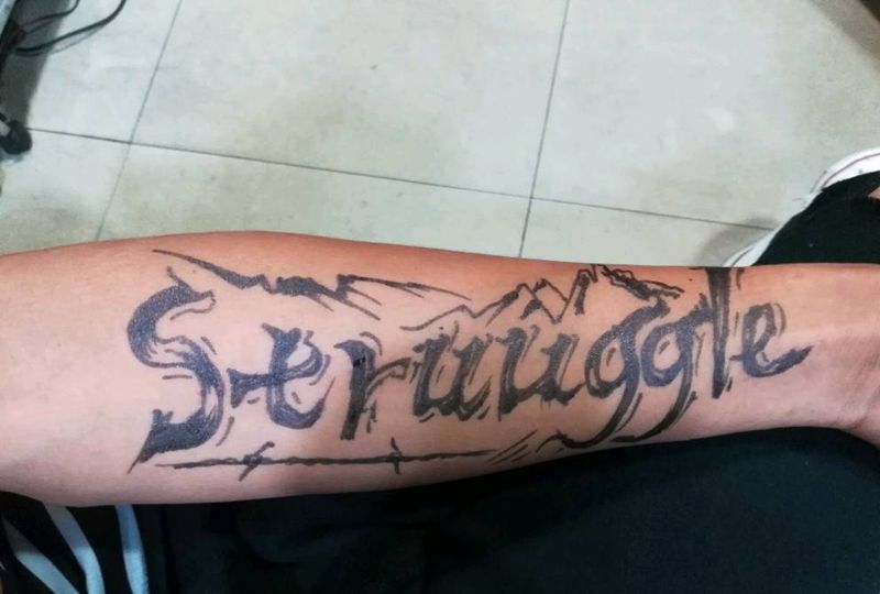 花体英文纹身图片