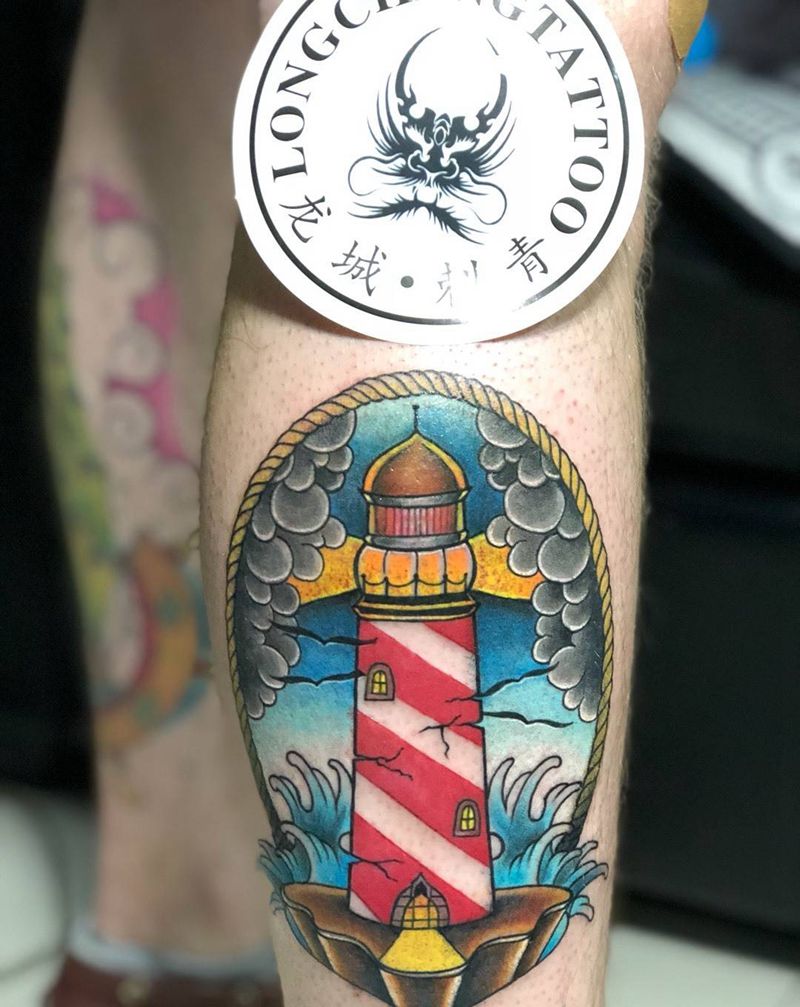 灯塔。猜猜哪个国家的人纹身图片