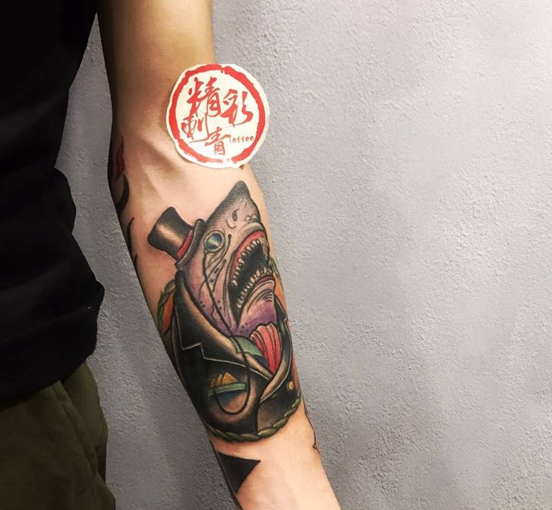 new school纹身图片