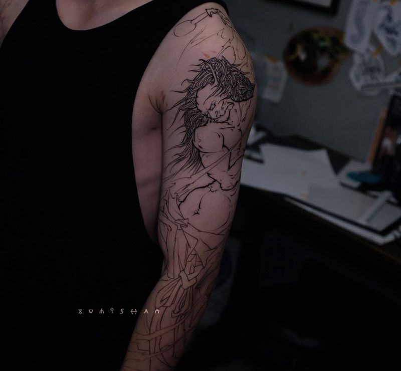 雷神 p.1纹身图片_手臂新传统雷神纹身图案