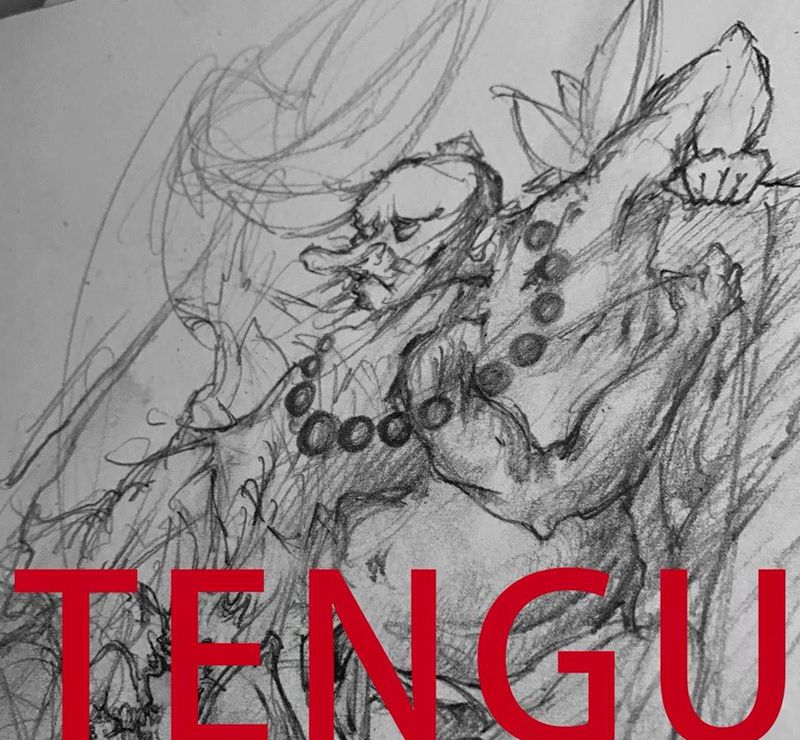 天狗 稿.纹身图片_手臂新传统纹身图案