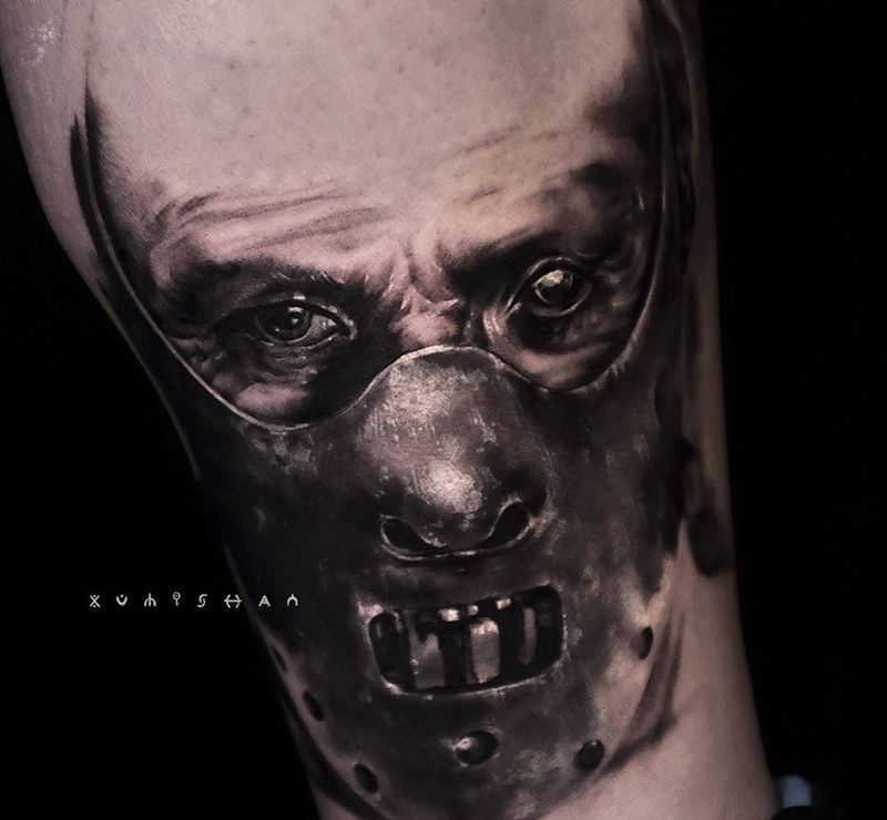 Anthony Hopkins纹身图片_手臂腿部欧美写实纹身图案