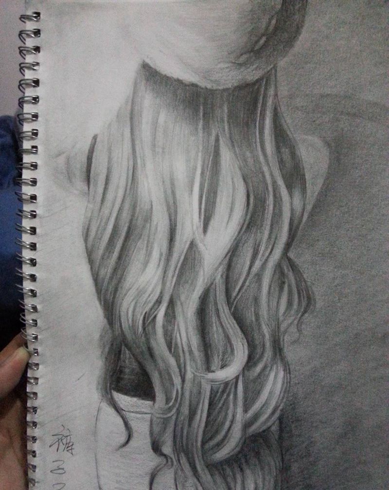 头发纹身图片_手稿插画纹身图案