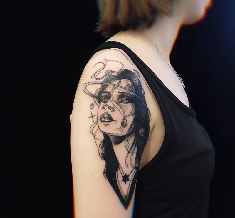 疤痕遮盖纹身图片_手臂Old School纹身图案