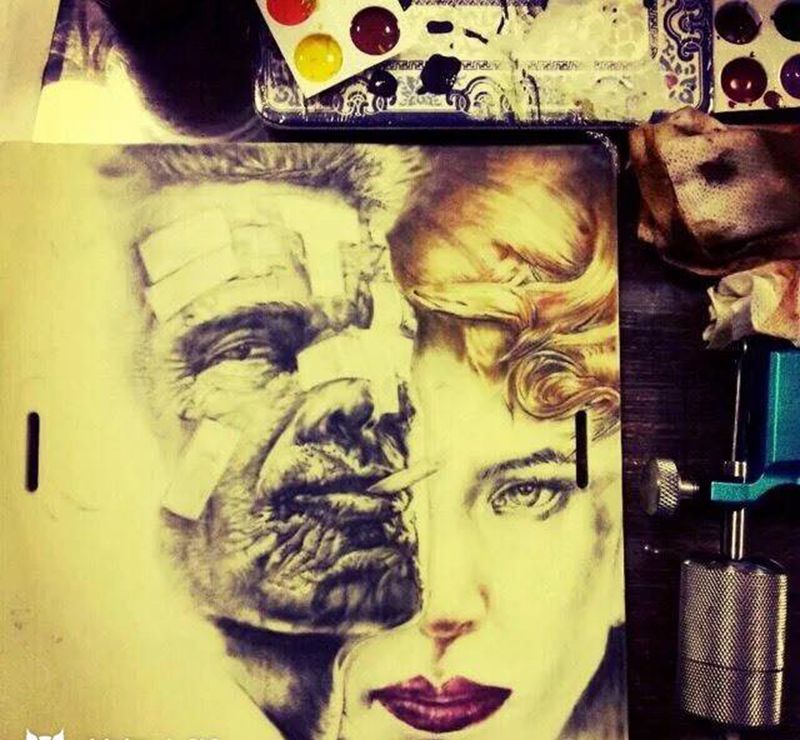 练习皮练习纹身图片