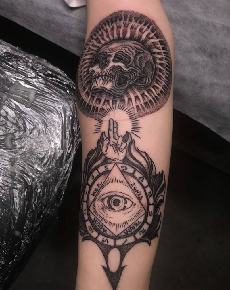 点刺未完成纹身图片