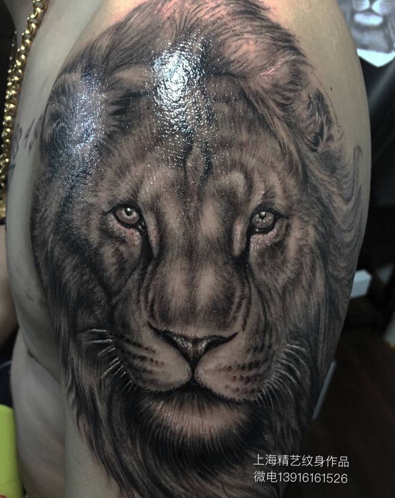 狮子纹身图片