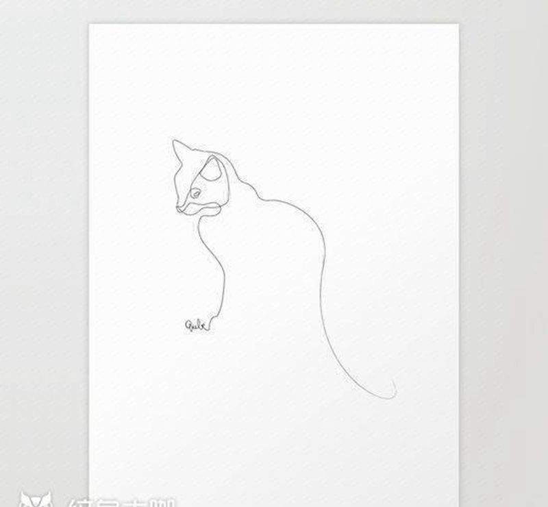 线条小图纹身图片