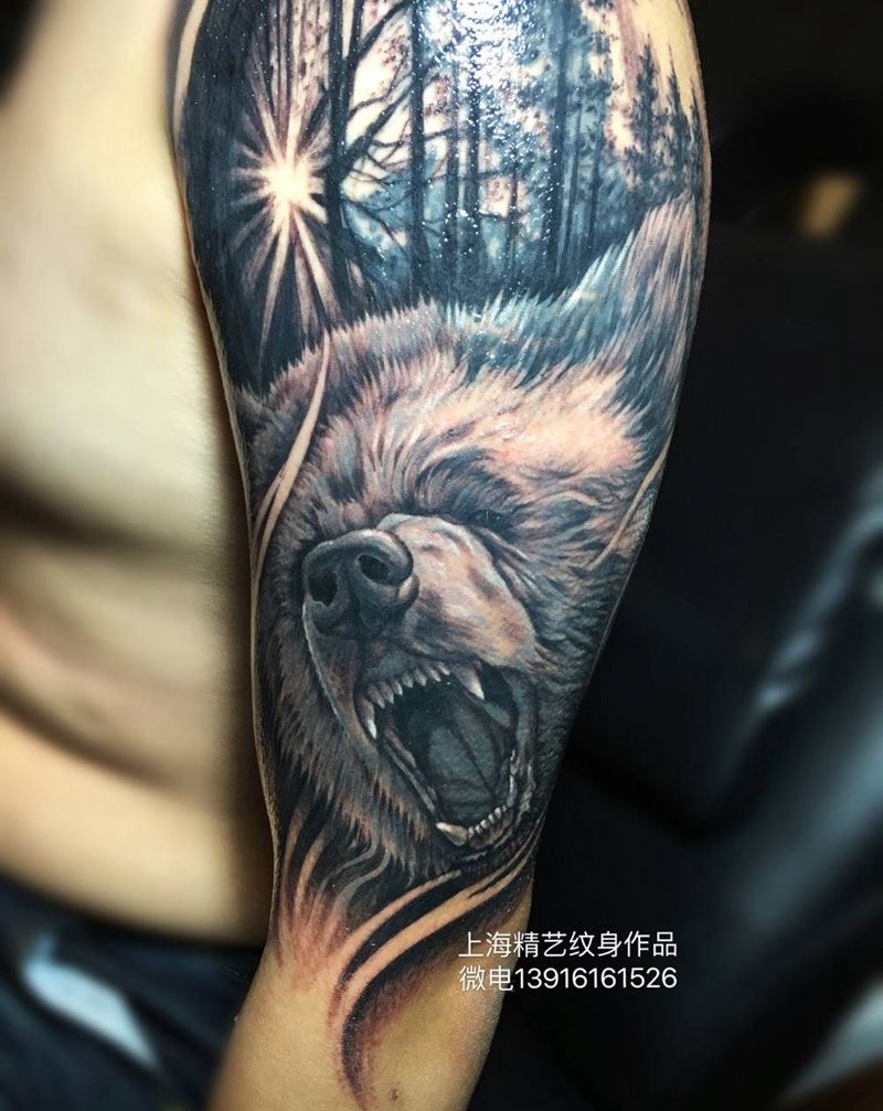 熊纹身图片