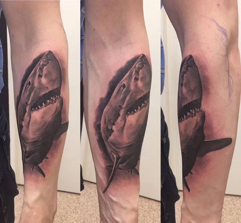 今日空降上海纹身图片_成品手稿颈部背部胸部脚部欧美写实清新原创纹身图案