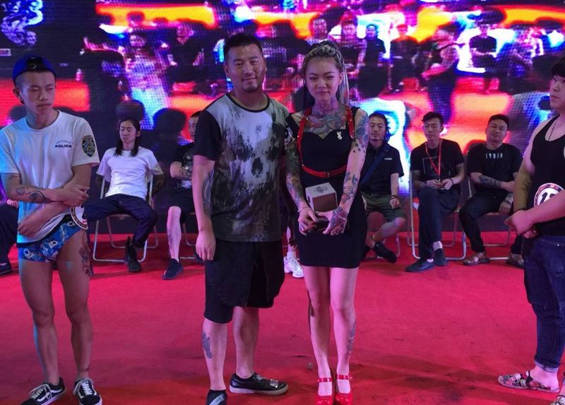 师父担任展会评委纹身图片