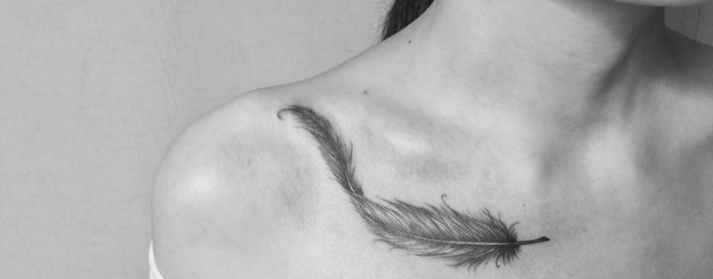 羽毛纹身图片