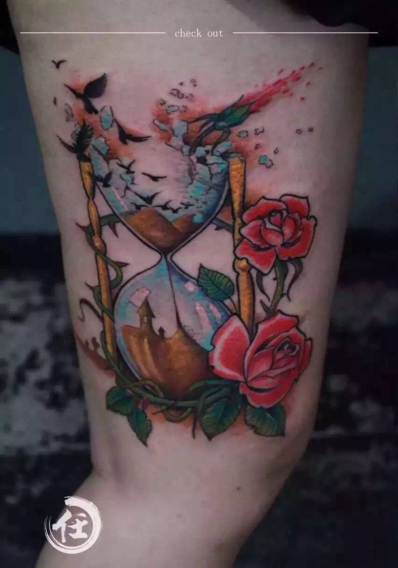 分享一波纹身图片_成品腿部手臂欧美清新原创纹身图案