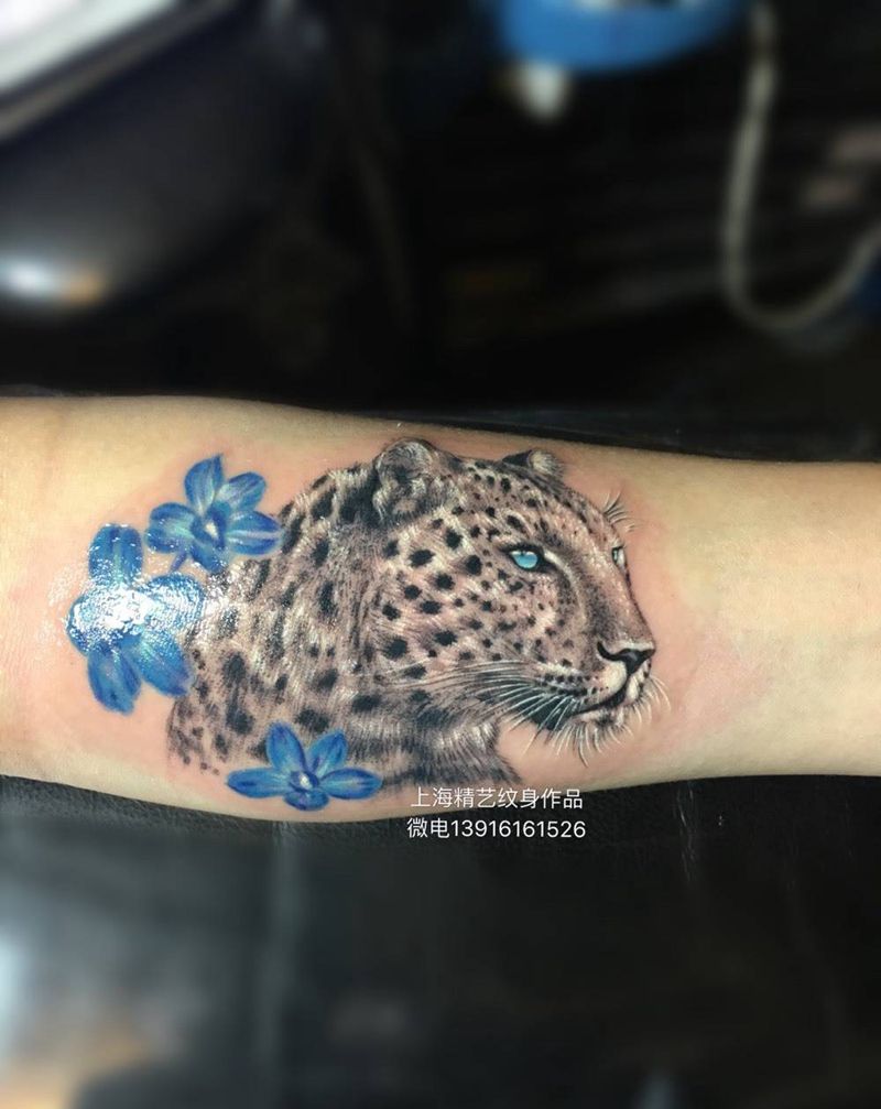 金钱豹——金钱到纹身图片