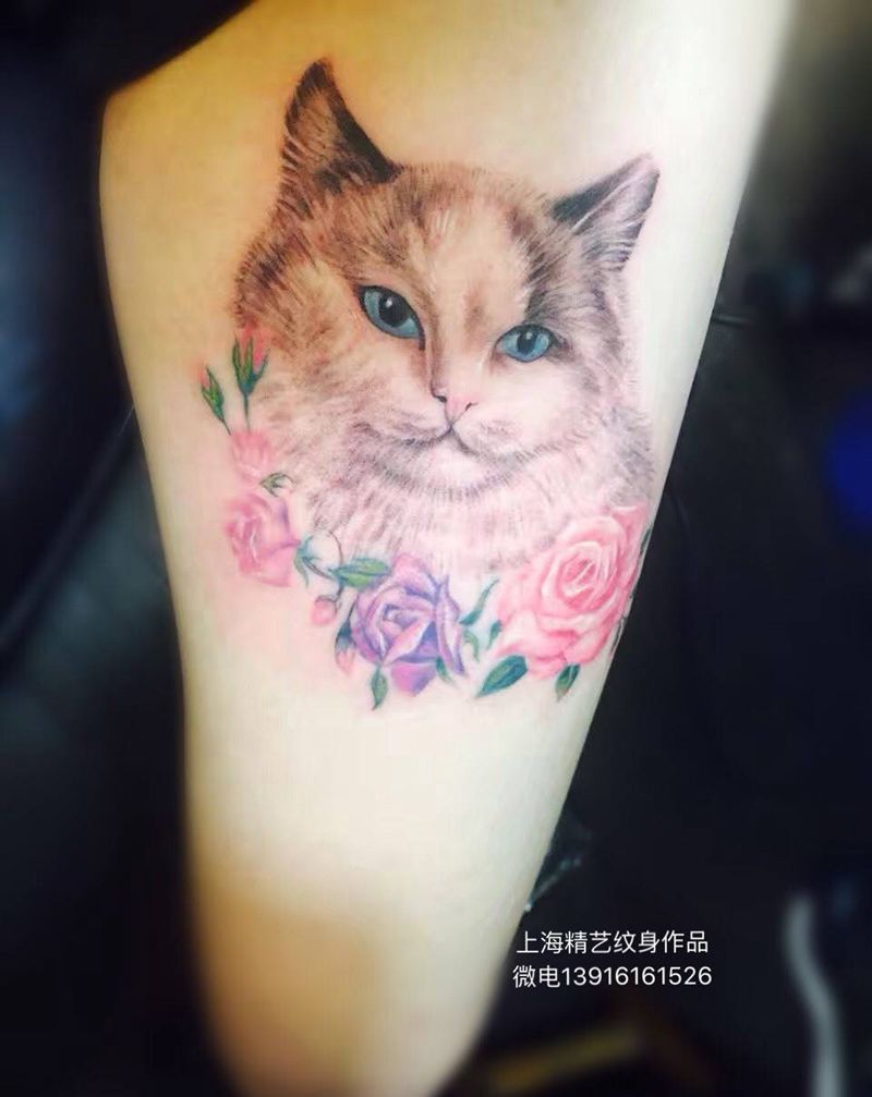 猫咪纹身图片