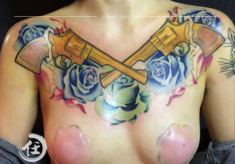 未完待续纹身图片_成品胸部手部腿部脚部欧美传统习俗写实颈部纹身图案