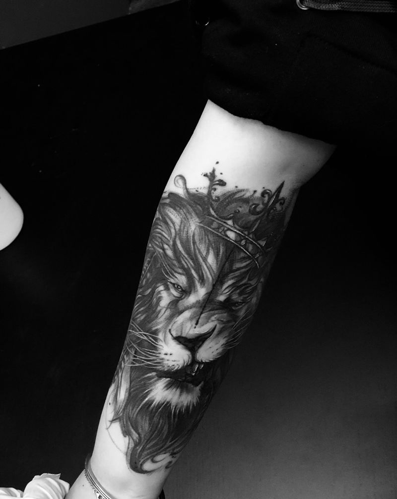 狮子纹身图片