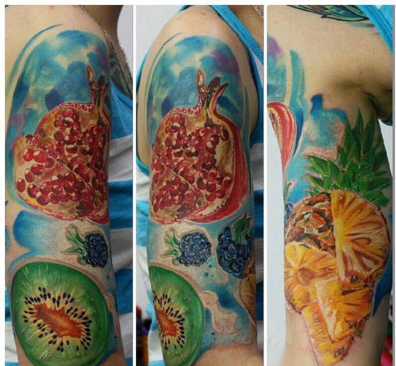 亚历山大作品纹身图片_成品原创动物写实欧美手臂腿部植物肖像清新纹身图案