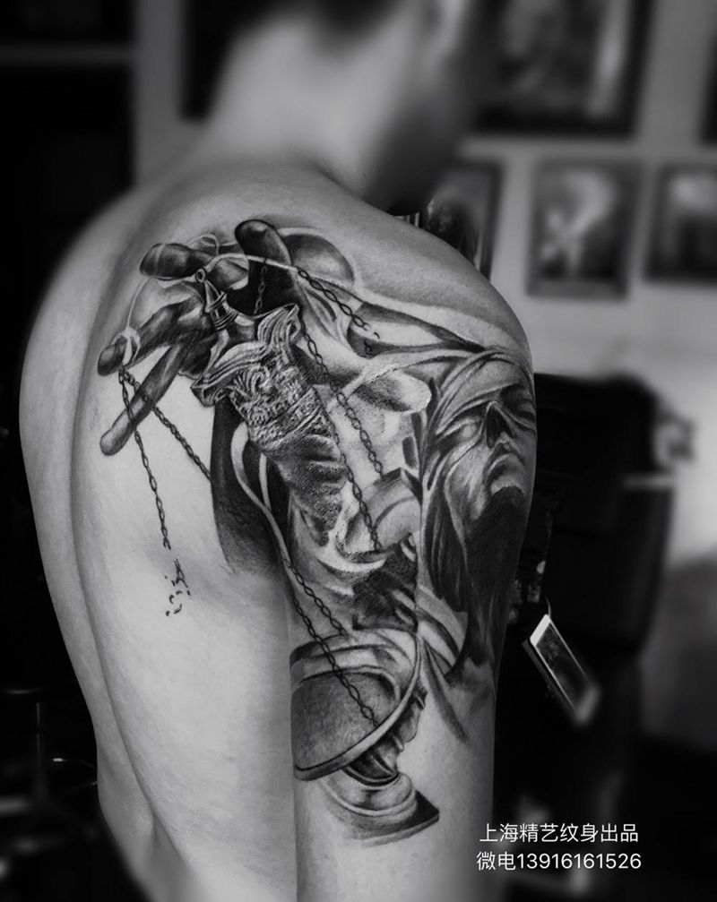 正义女神纹身图片