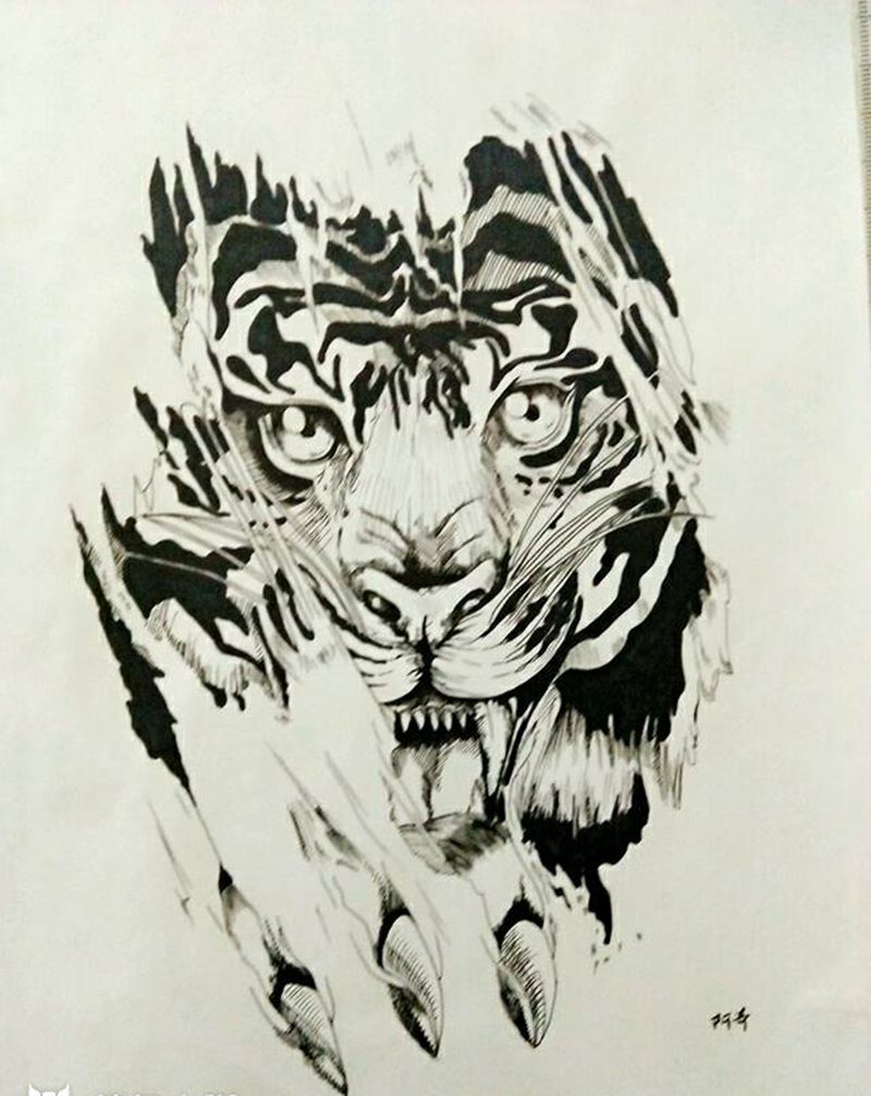老虎纹身图片