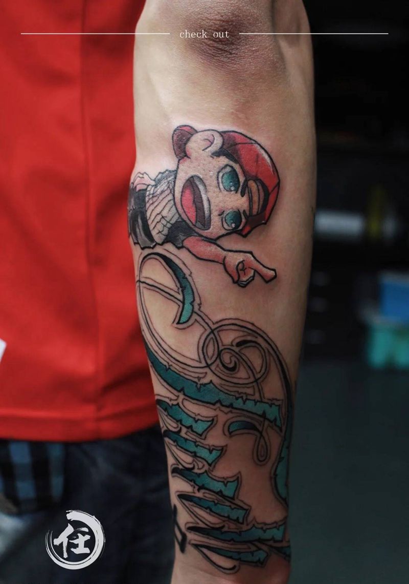 对 就是你～纹身图片_欧美清新肖像成品手臂手部腿部人物图腾原创纹身图案