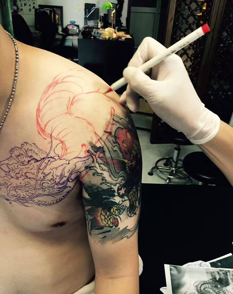 强力遮盖纹身图片