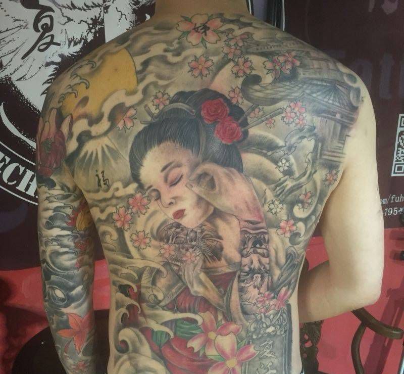 艺妓纹身纹身图片