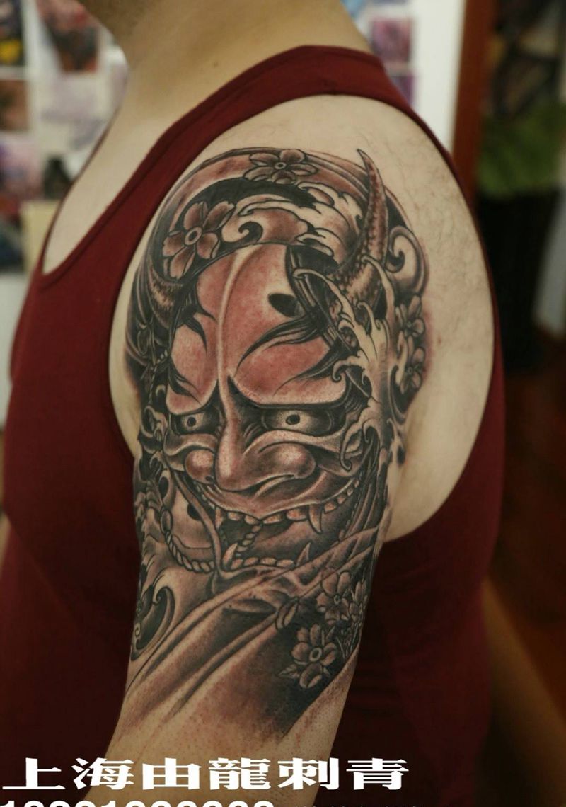 班若纹身图片_传统人物鬼神纹身图案