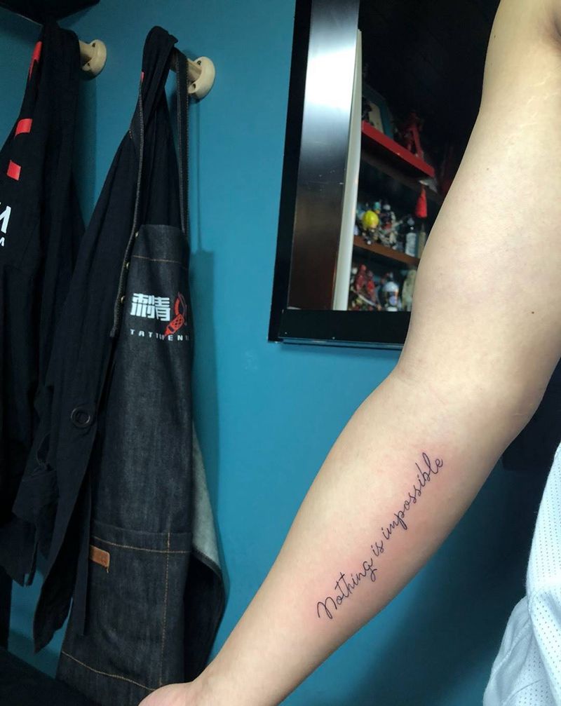 小臂英文纹身图片