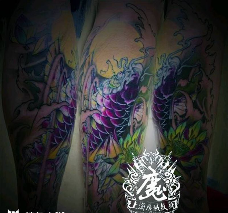 不同的鱼纹身图片_传统动物纹身图案