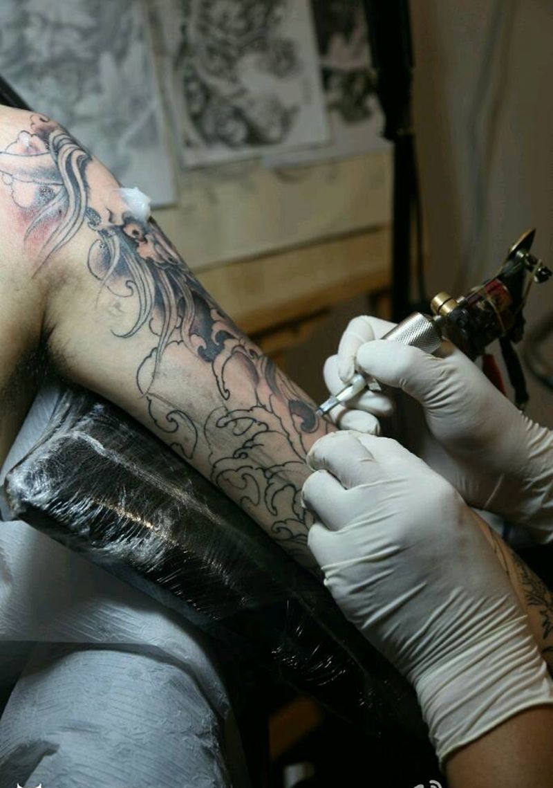 般若貔貅纹身图片