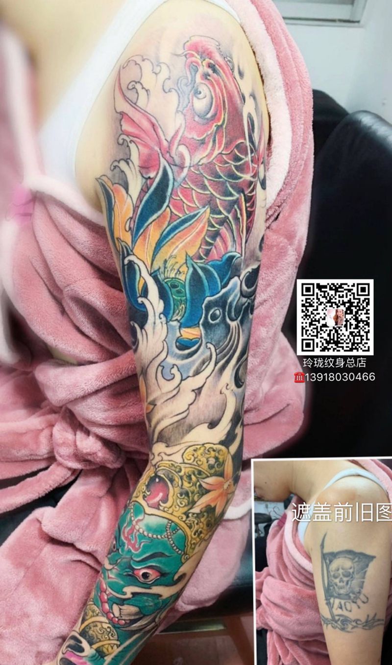 遮盖纹身图片
