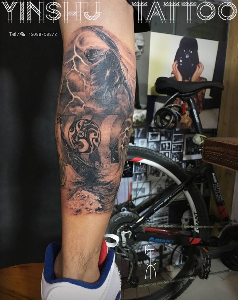 夹缝里填个图，纹身图片