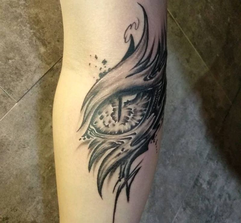 邪恶之眼纹身图片