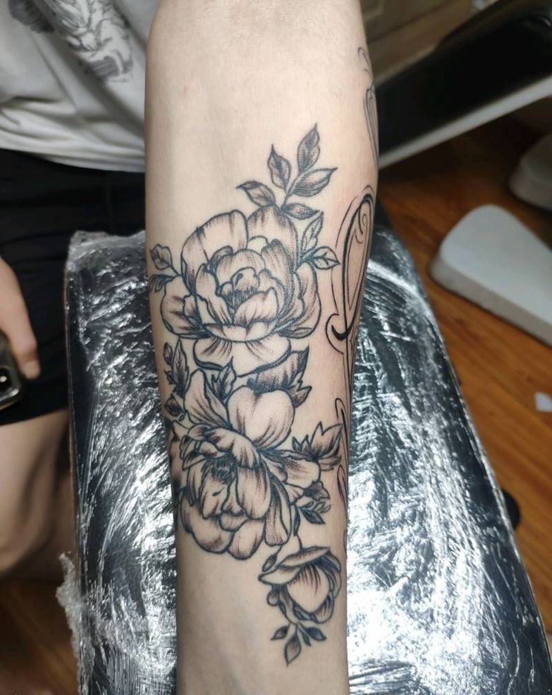 花纹身图片_手臂纹身图案