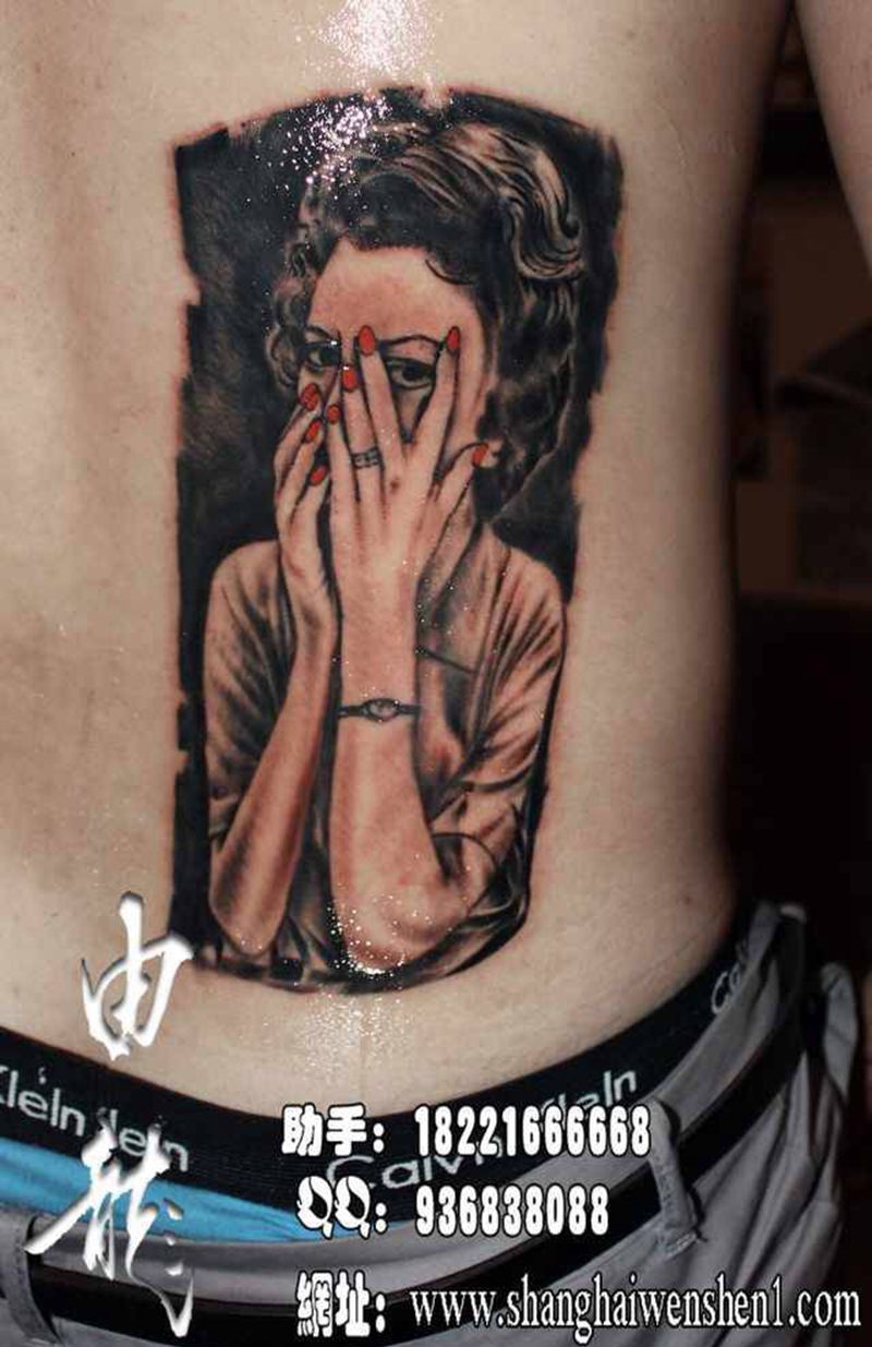 人物纹身图片_人物背部手臂臀部纹身图案