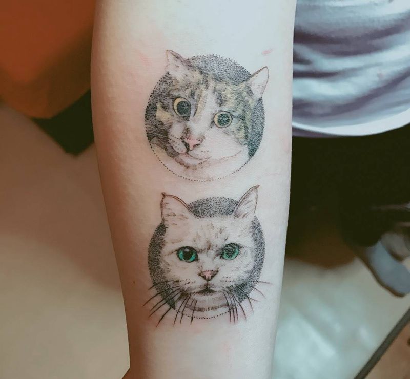 猫咪纹身图片