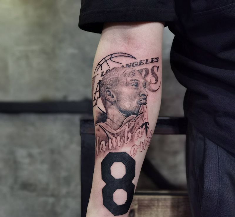 曼巴退场纹身图片_欧美写实纹身图案