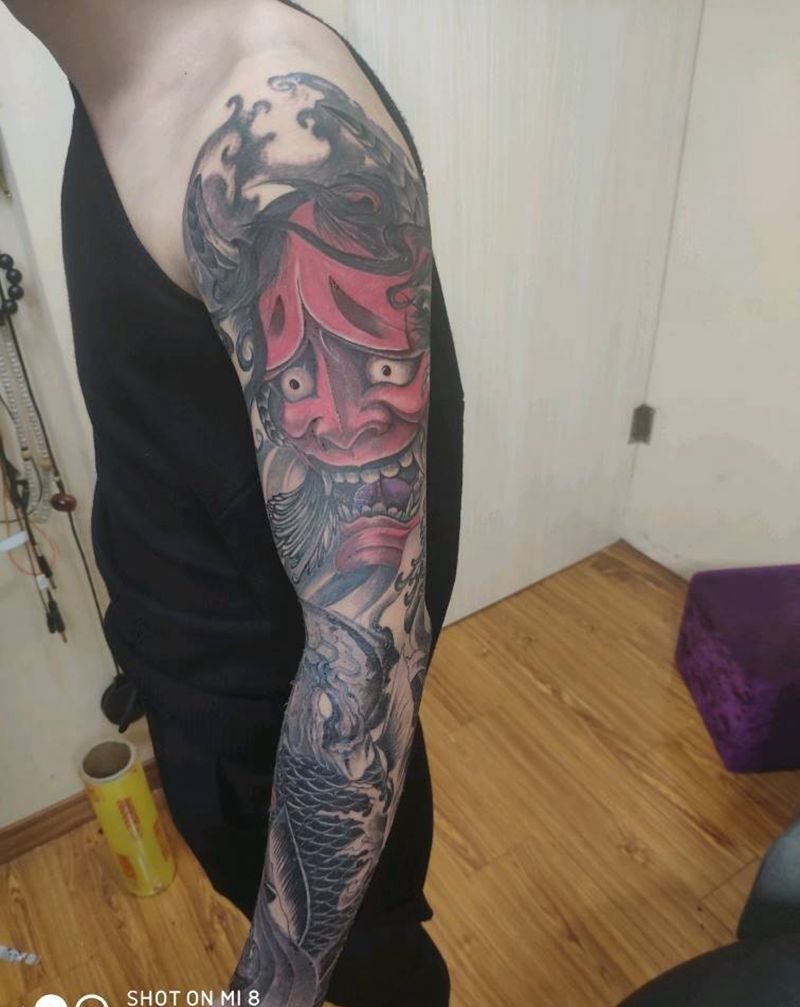 般若鱼纹身图片_手臂纹身图案