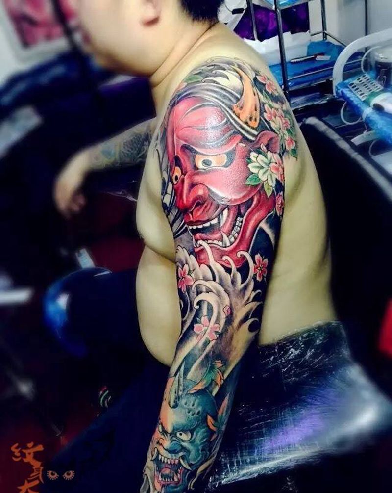 大臂小臂纹身图片