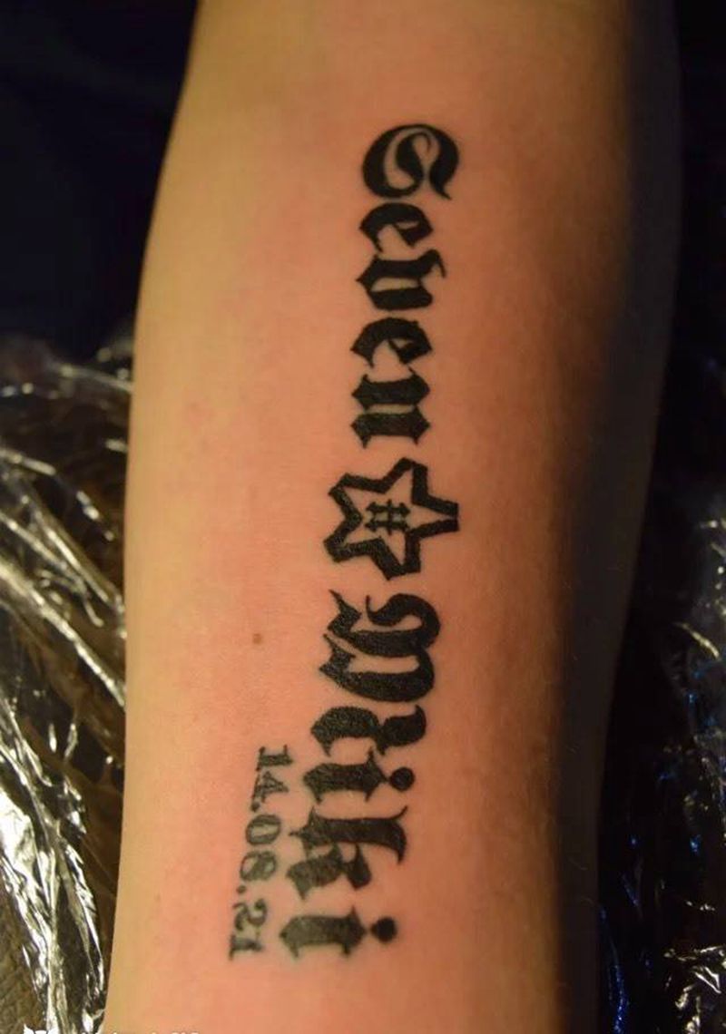 作品集103纹身图片_成品手臂字符原创纹身图案