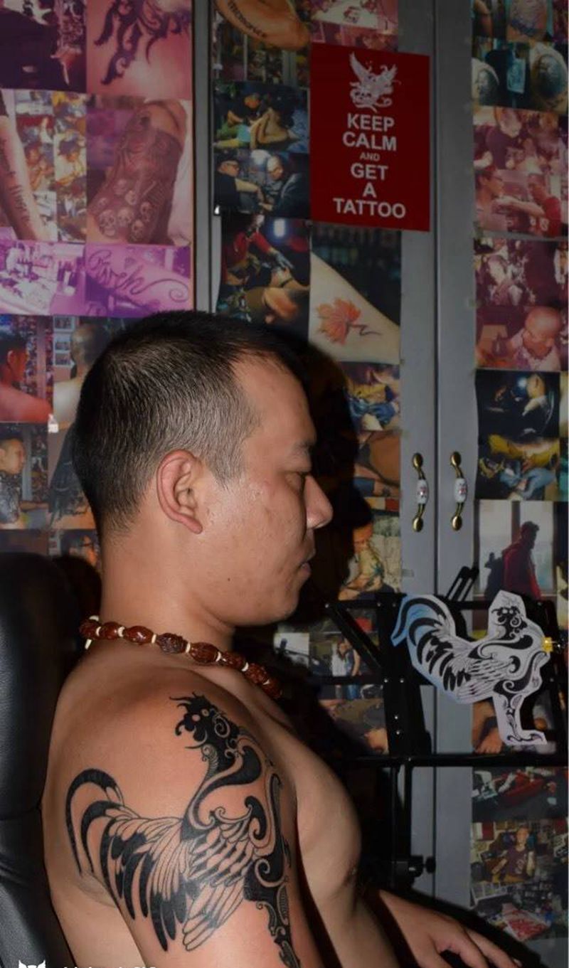 作品集104纹身图片_成品手臂习俗动物纹身图案