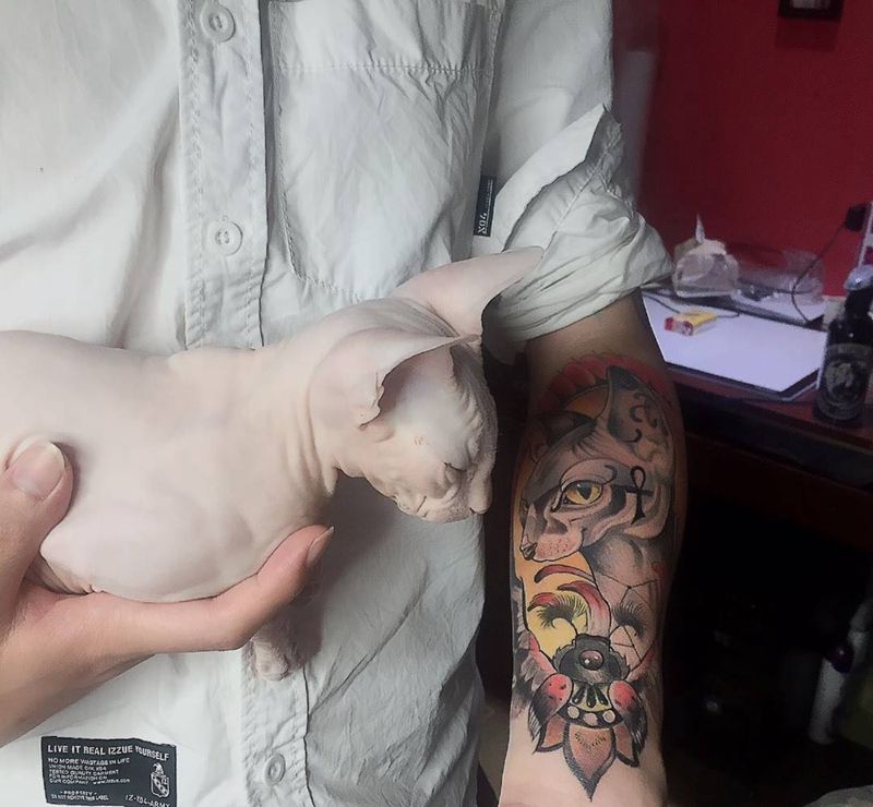 斯芬克斯纹身图片